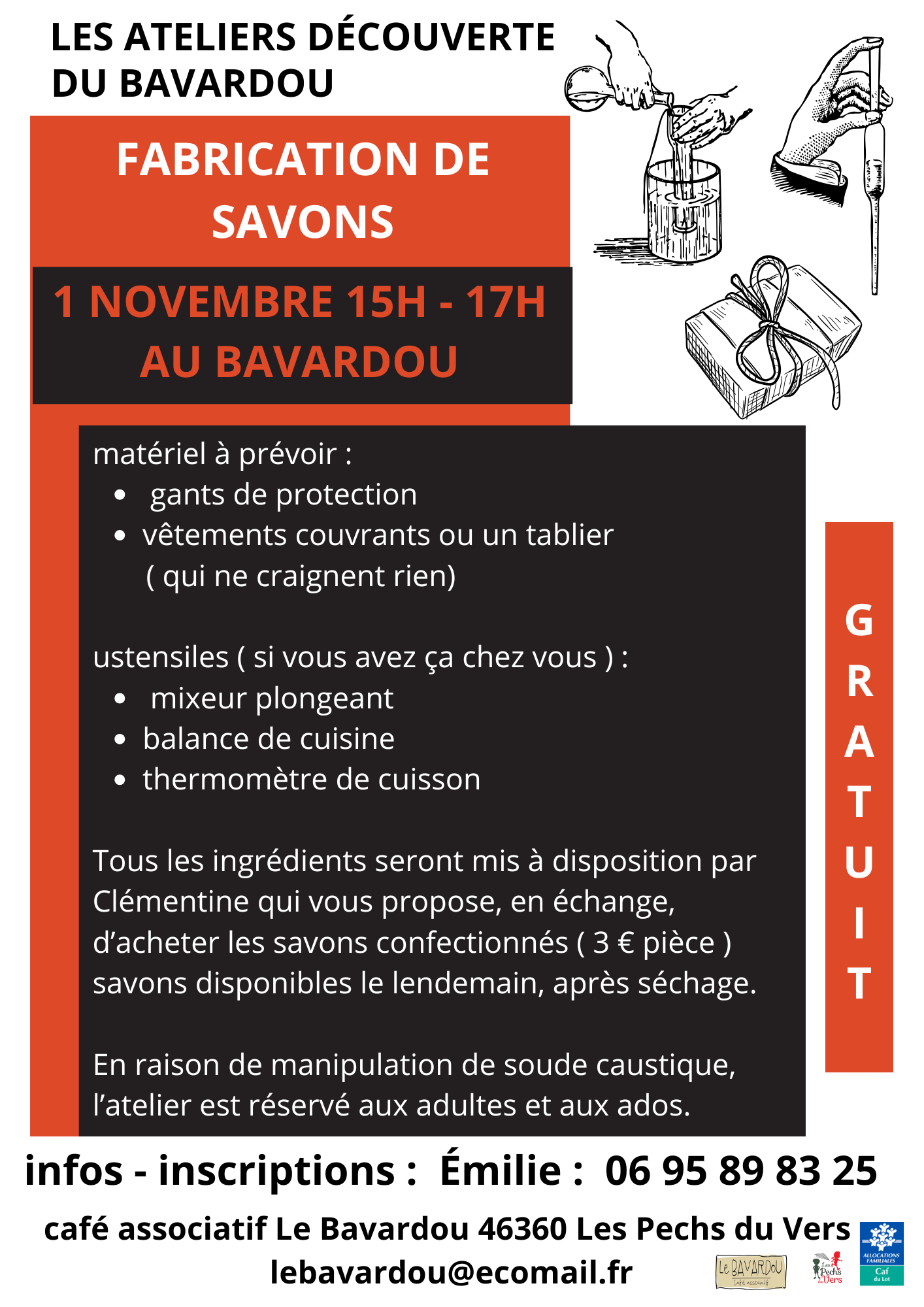 Les Ateliers Découverte du Bavardou : fabrication de savons