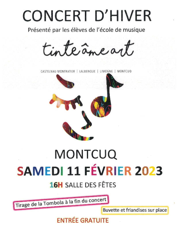 Concert d'hiver 2023  France Occitanie Lot Montcuq-en-Quercy-Blanc 46800