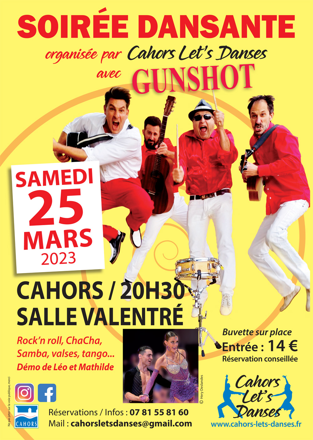 Soirée dansante avec Gunshot  France Occitanie Lot Cahors 46000