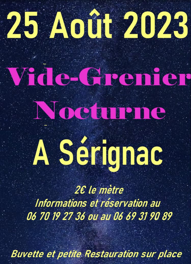 Vide-Greniers Semi-Nocturne à Sérignac  France Occitanie Lot Sérignac 46700