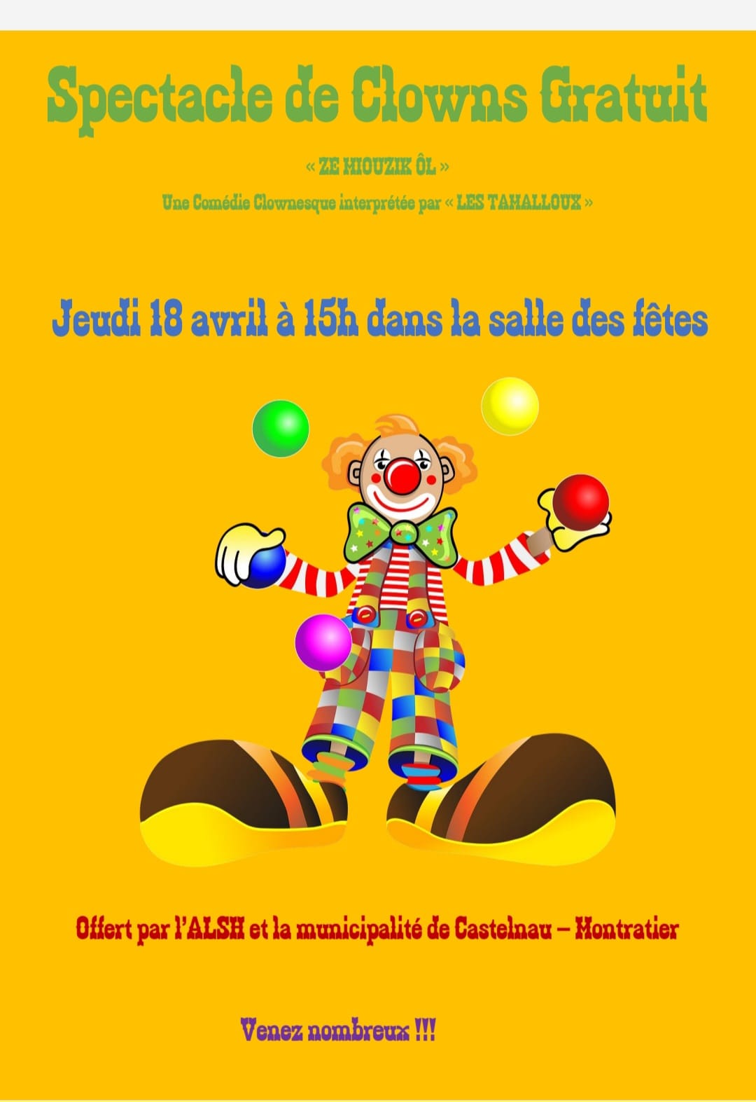 Spectacle de clowns à Castelnau-Montratier null France null null null null