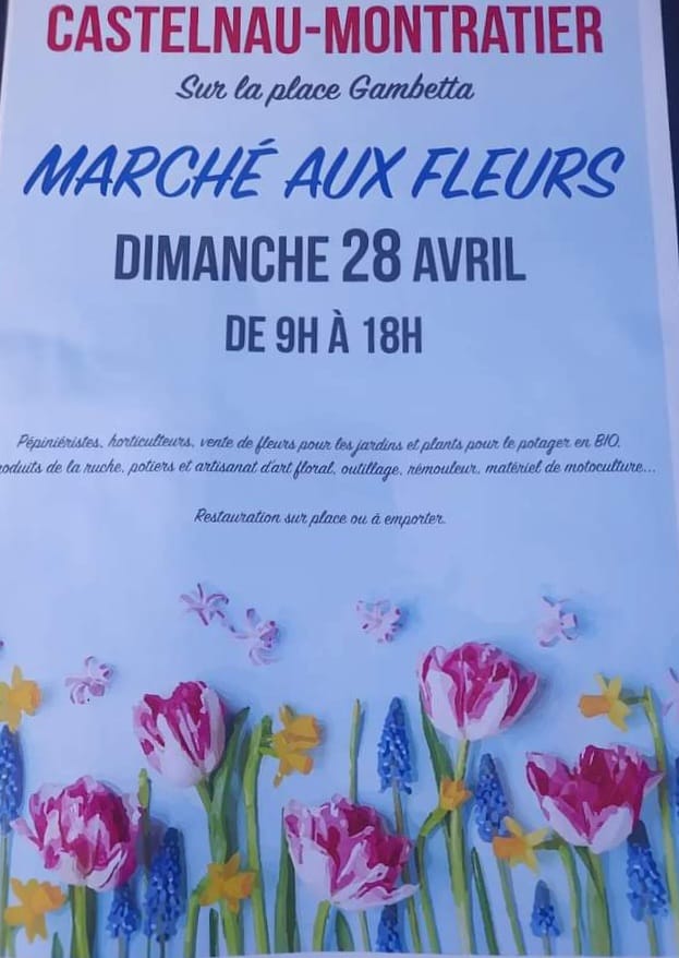 Marché aux fleurs  France Occitanie Lot Castelnau Montratier-Sainte Alauzie 46170
