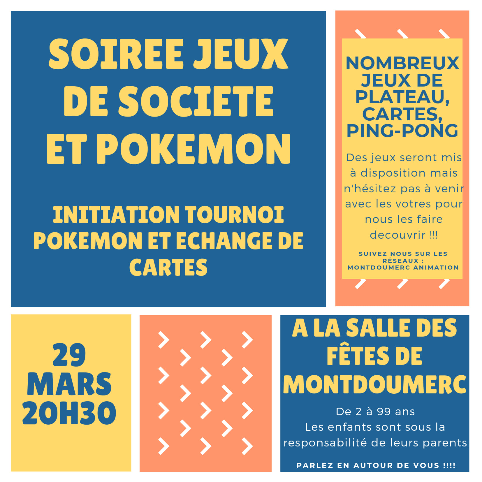 Soirée jeux de société et Pokemon à Montdoumerc null France null null null null