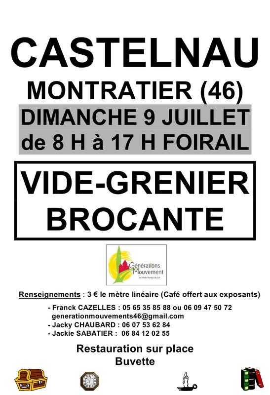 Vide-greniers à Castelnau-Montratier  France Occitanie Lot Castelnau Montratier-Sainte Alauzie 46170