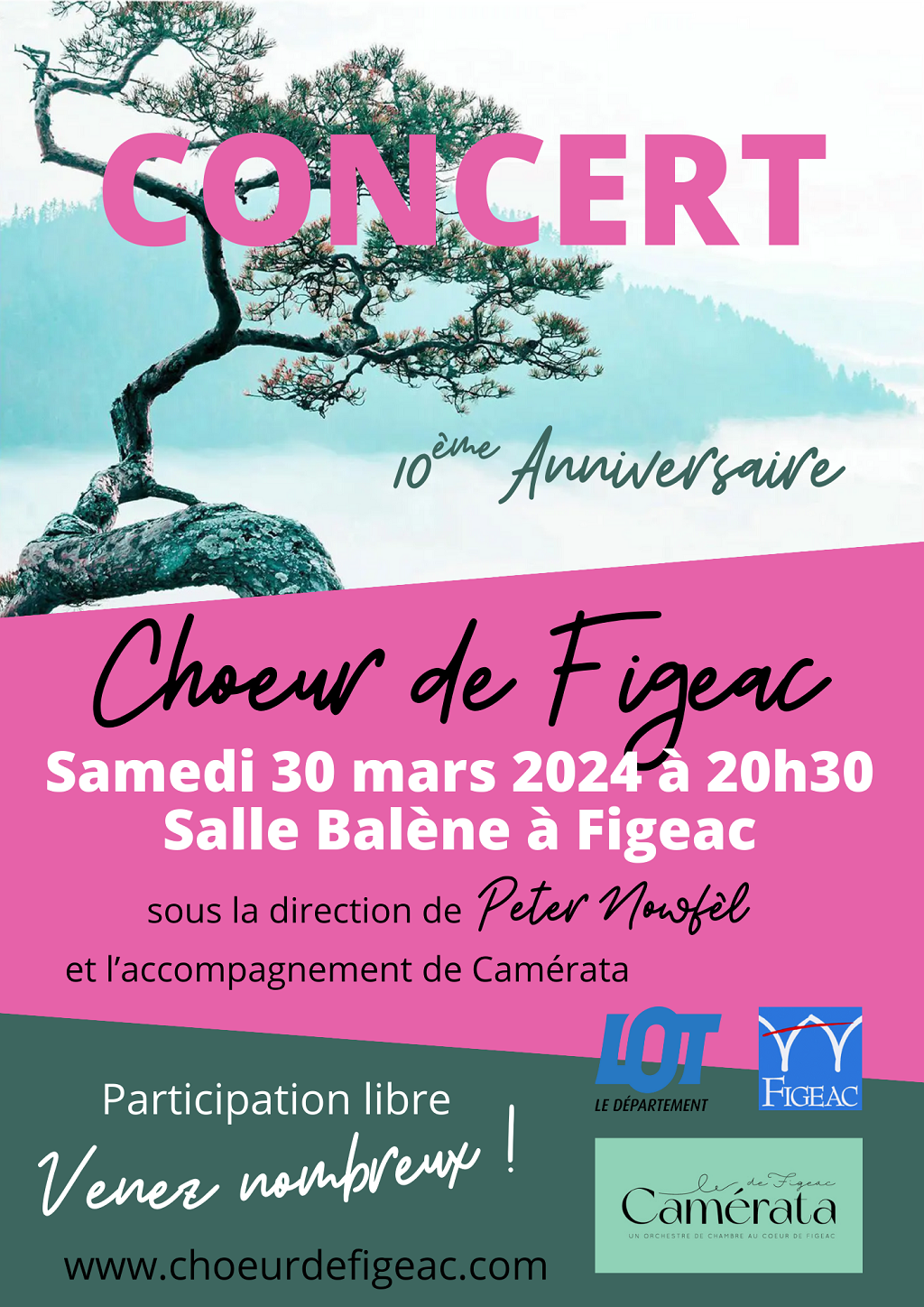 Concert  Chœur de Figeac et  l'orchestre de chambre Camérata  France Occitanie Lot Figeac 46100