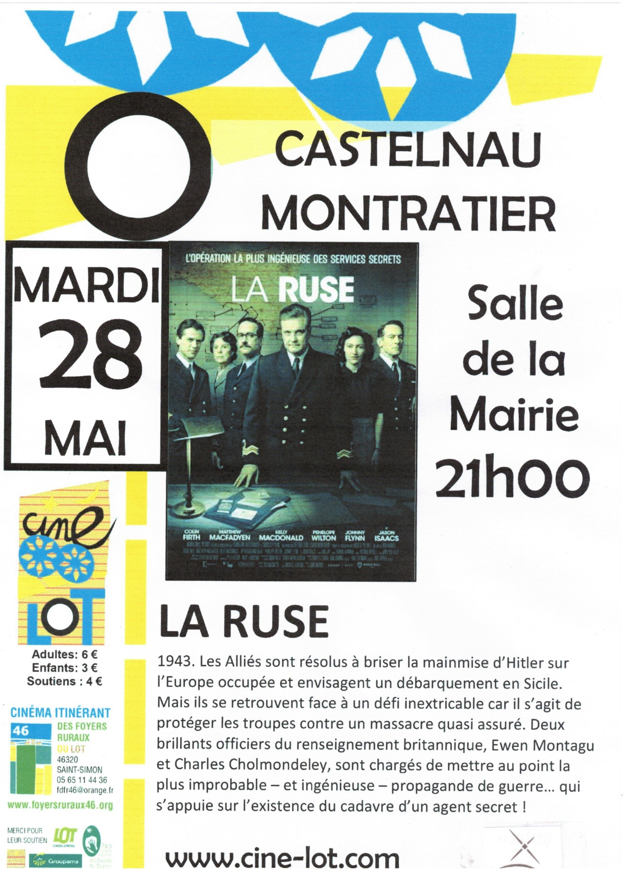 Ciné-Lot : "La Ruse"  France Occitanie Lot Castelnau Montratier-Sainte Alauzie 46170