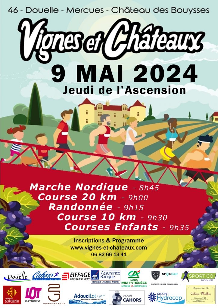 Course pédestre Vignes et Châteaux  France Occitanie Lot Mercuès 46090
