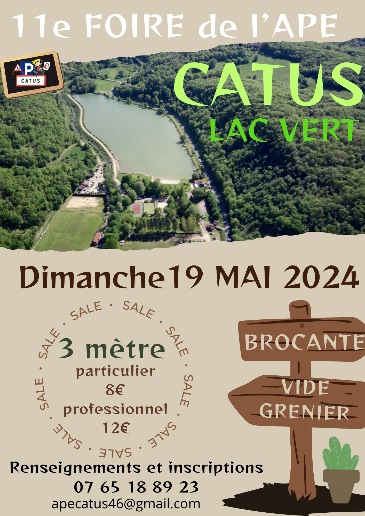 Foire au lac : vide-greniers et brocante à Catus Le 19 mai 2024