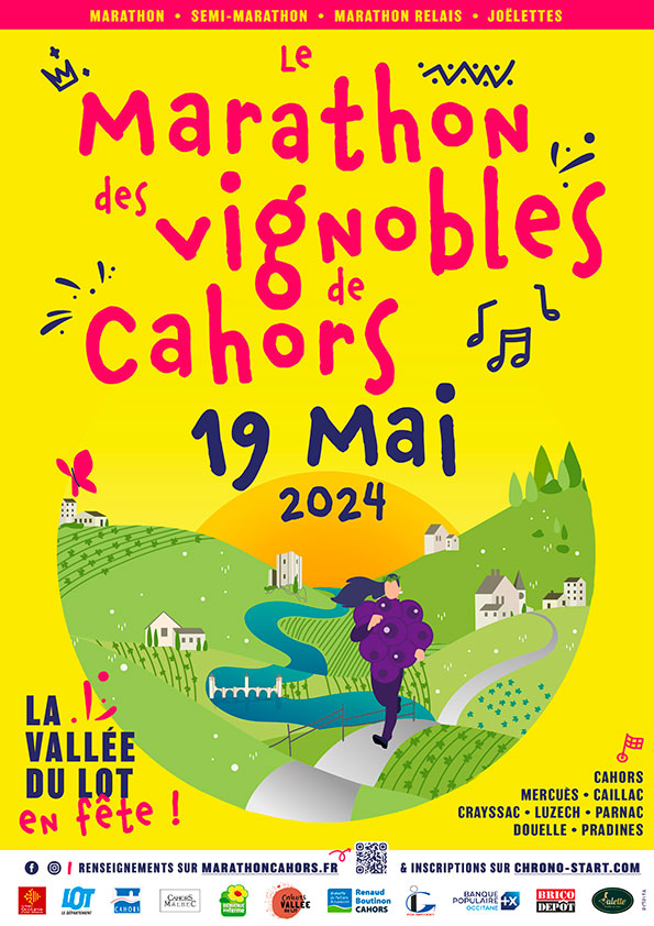 Marathon des vignobles de Cahors  France Occitanie Lot Cahors 46000