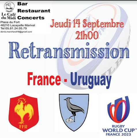 Retransmission du match France-Uruguay au café du midi null France null null null null
