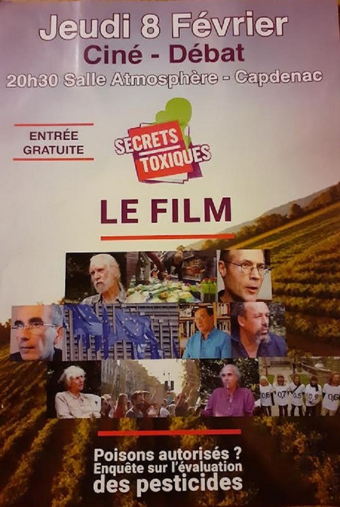 Ciné Débat "Secrets Toxiques" à Capdenac-Le-Haut  France Occitanie Lot Capdenac 46100
