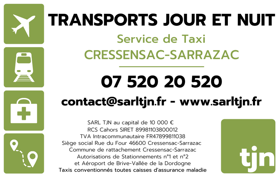 TJN Taxis Jour et Nuit  France Occitanie Lot Souillac 46200