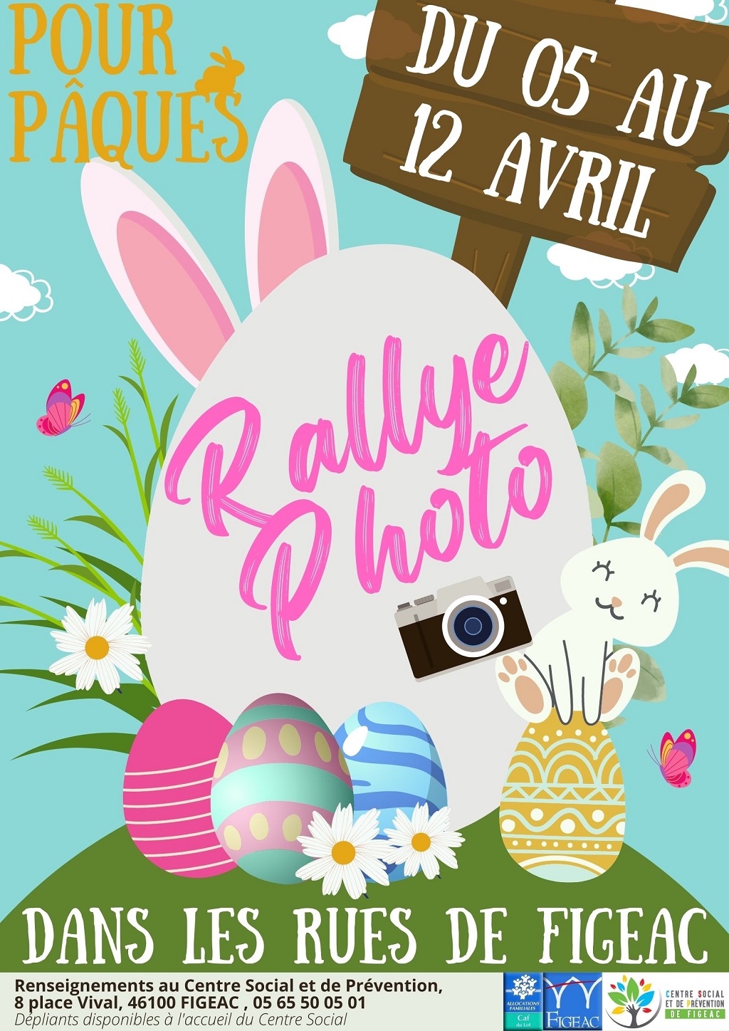 Chasse aux œufs de Pâques, rallye photo dans les rues de Figeac  France Occitanie Lot Figeac 46100