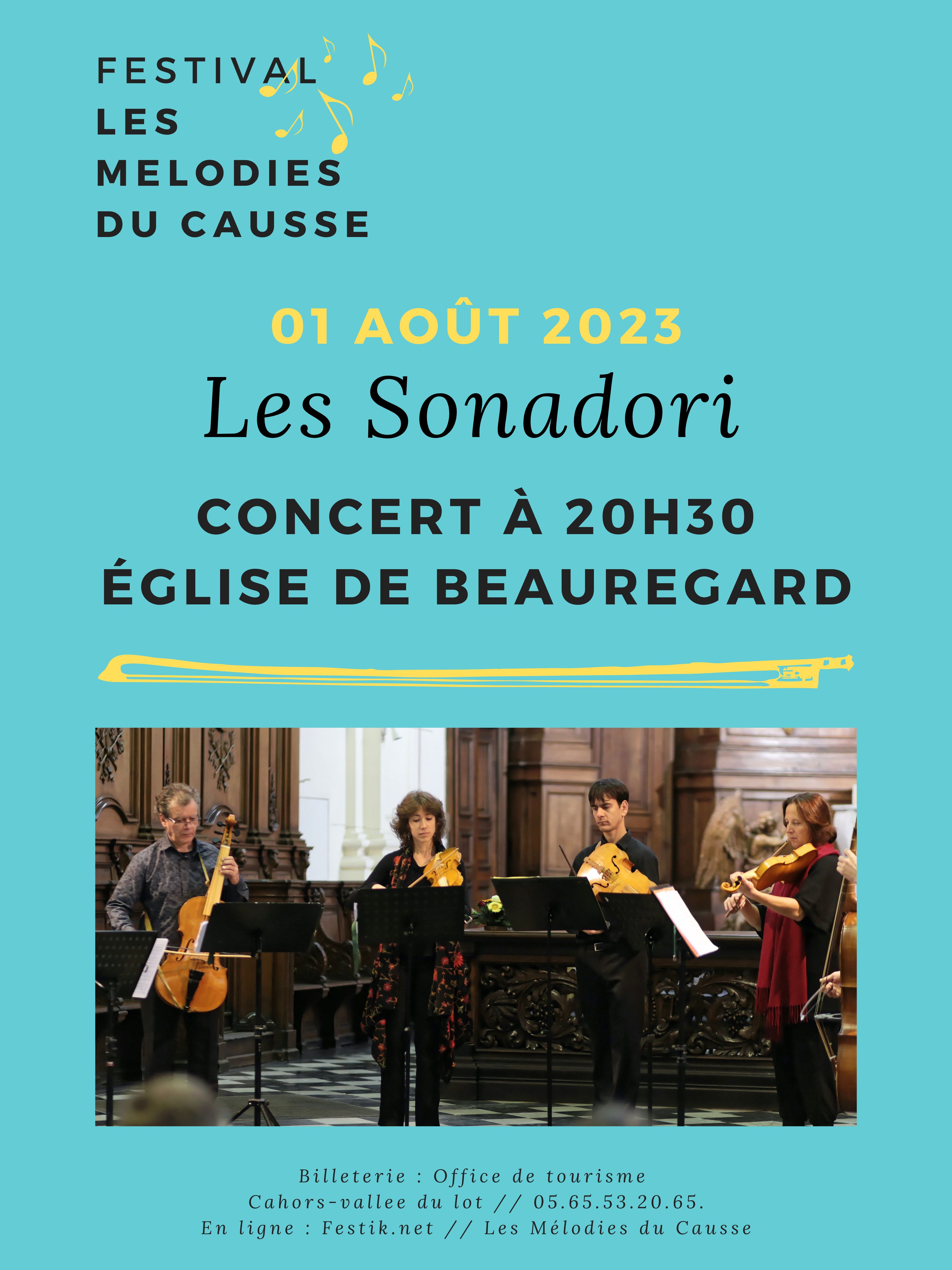 Les mélodies du Causse - concert "les Sonadori"  France Occitanie Lot Concots 46260