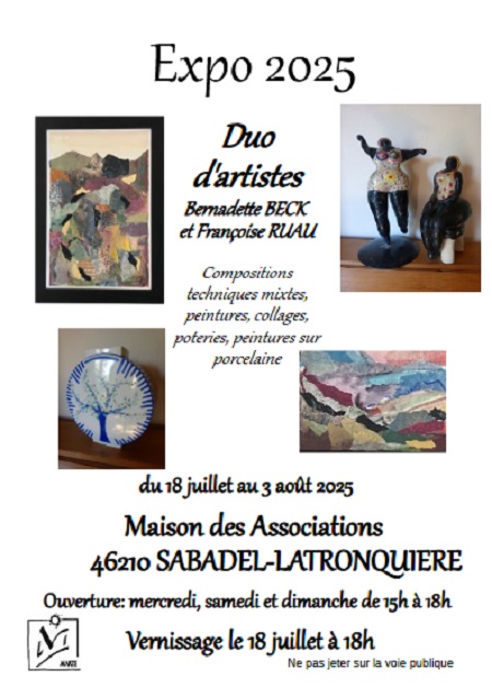 Expo de l'été 2025 à Sabadel Latronquière