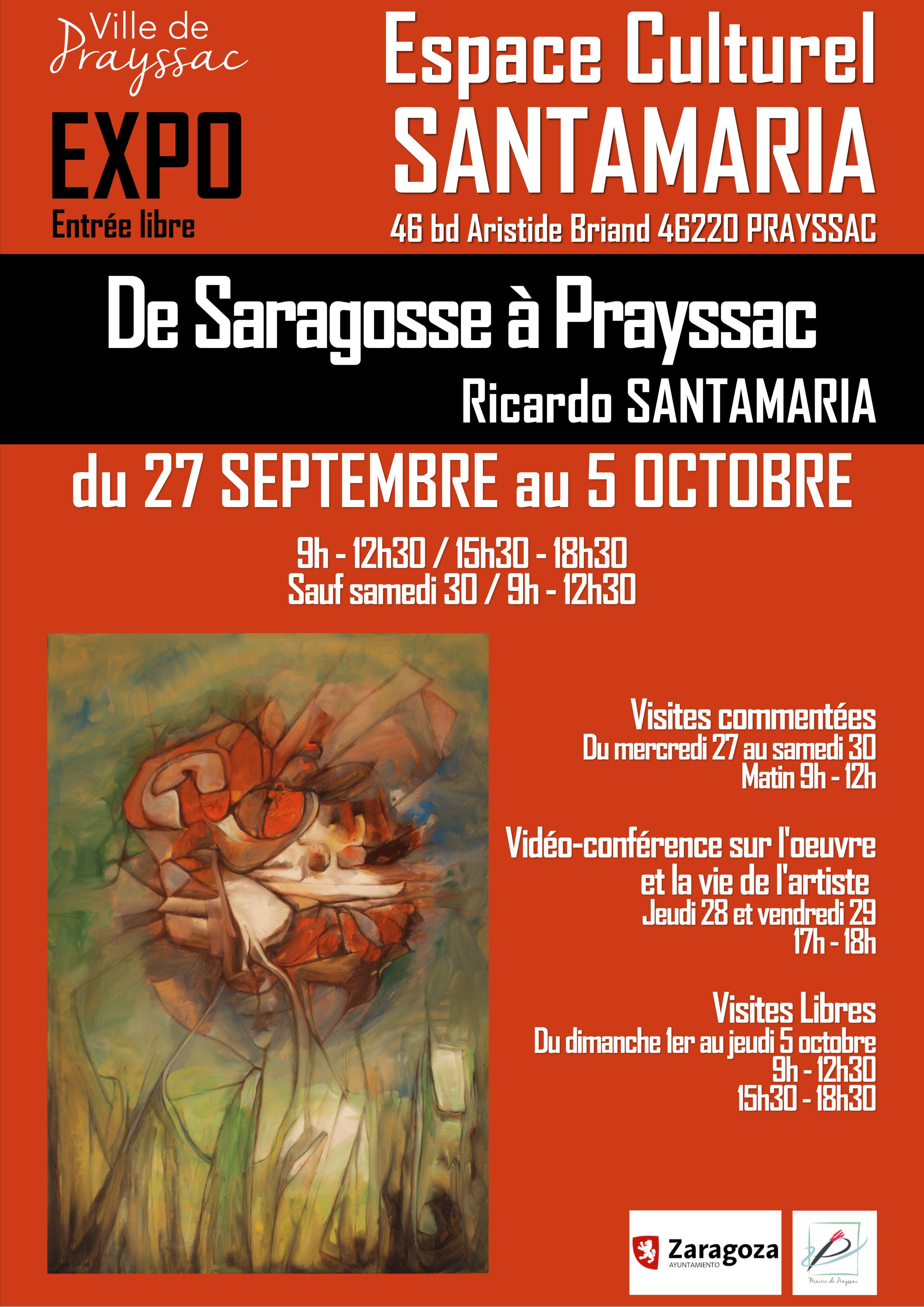 Exposition  à Santamaria "de Saragosse à Prayssac"  France Occitanie Lot Prayssac 46220