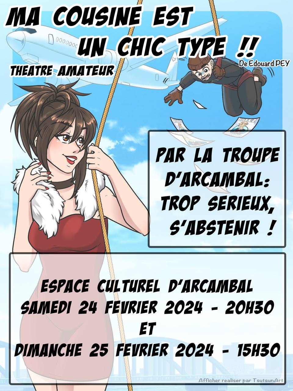 Théâtre amateur : "Ma cousine est un chic type" null France null null null null