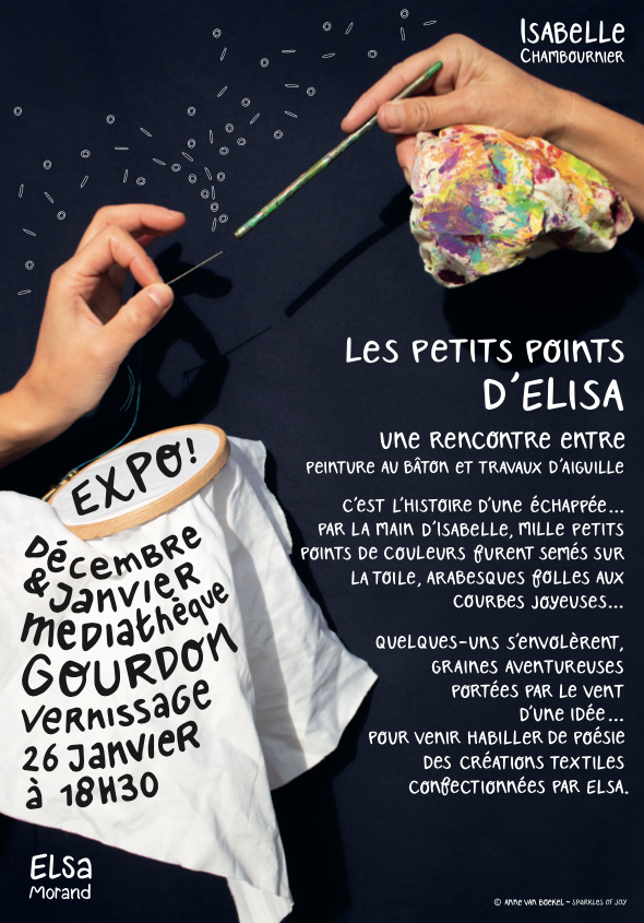 Exposition : ''Les petits points d’Elisa''  France Provence-Alpes-Côte d'Azur Alpes-Maritimes Gourdon 06620