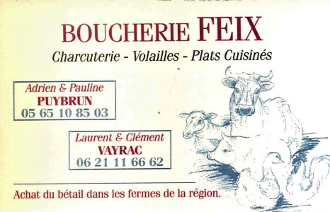 Boucherie Feix  France Occitanie Lot Puybrun 46130