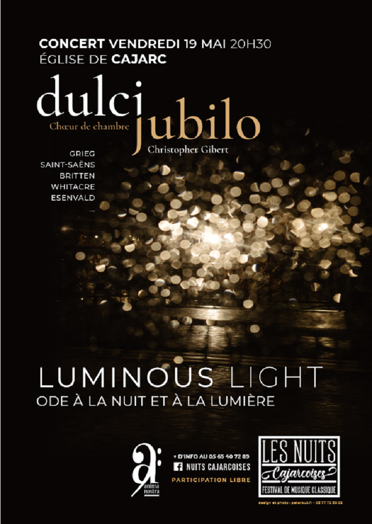 Concert les Nuits Cajarcoises: "Luminous Night, Ode à la nuit et à la Lumière"  France Occitanie Lot Cajarc 46160