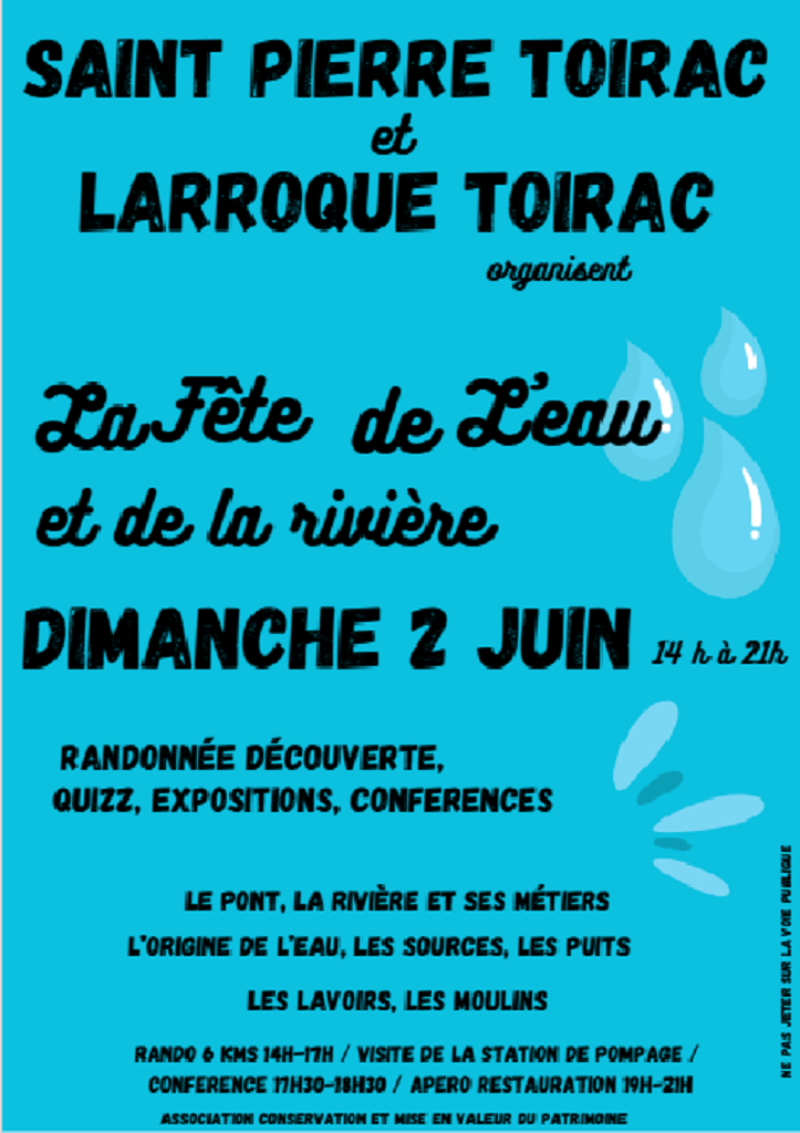 La fête de l'eau et de la rivière  France Occitanie Lot Saint-Pierre-Toirac 46160