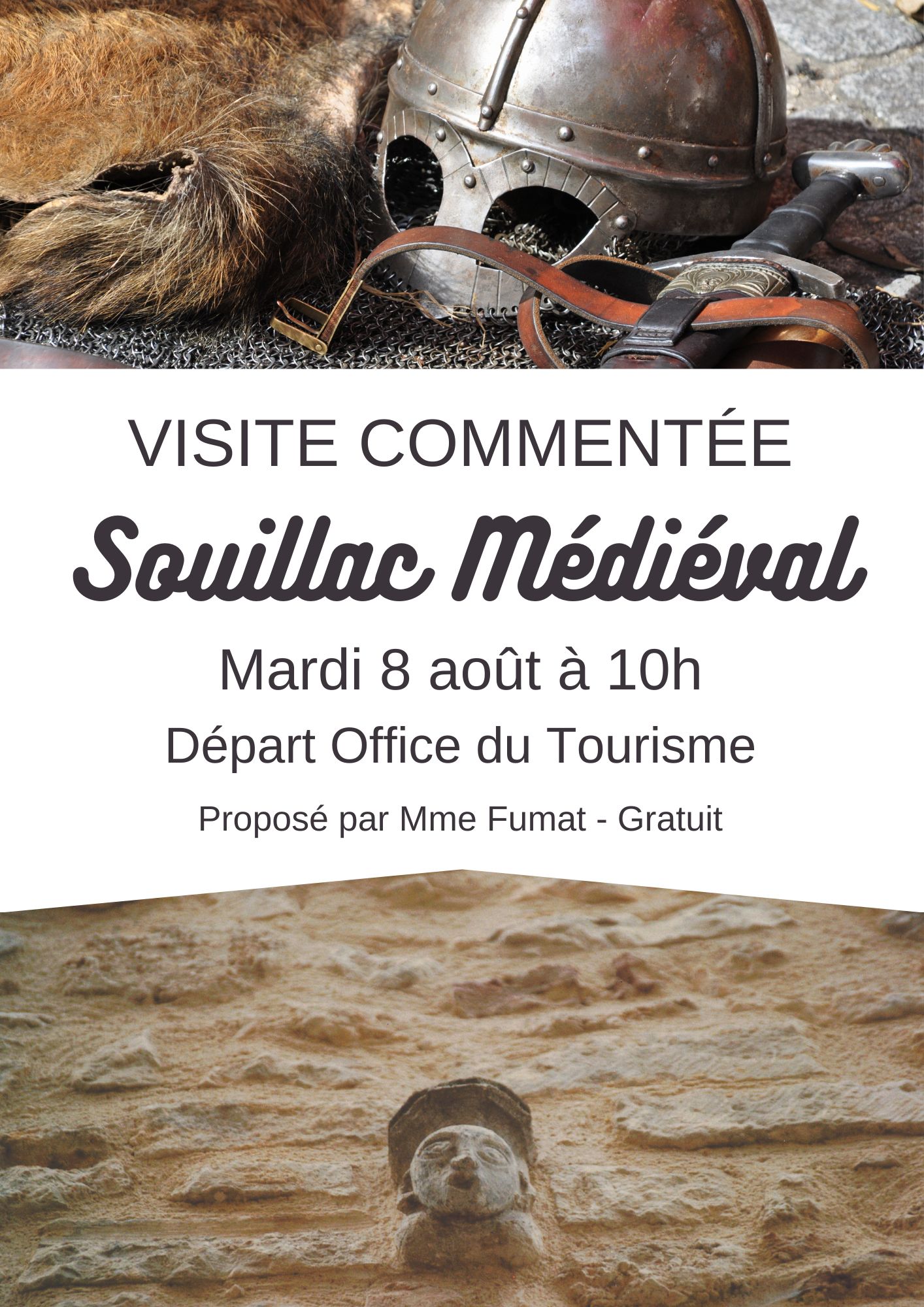 Visite commentée Souillac Médiéval  France Occitanie Lot Souillac 46200