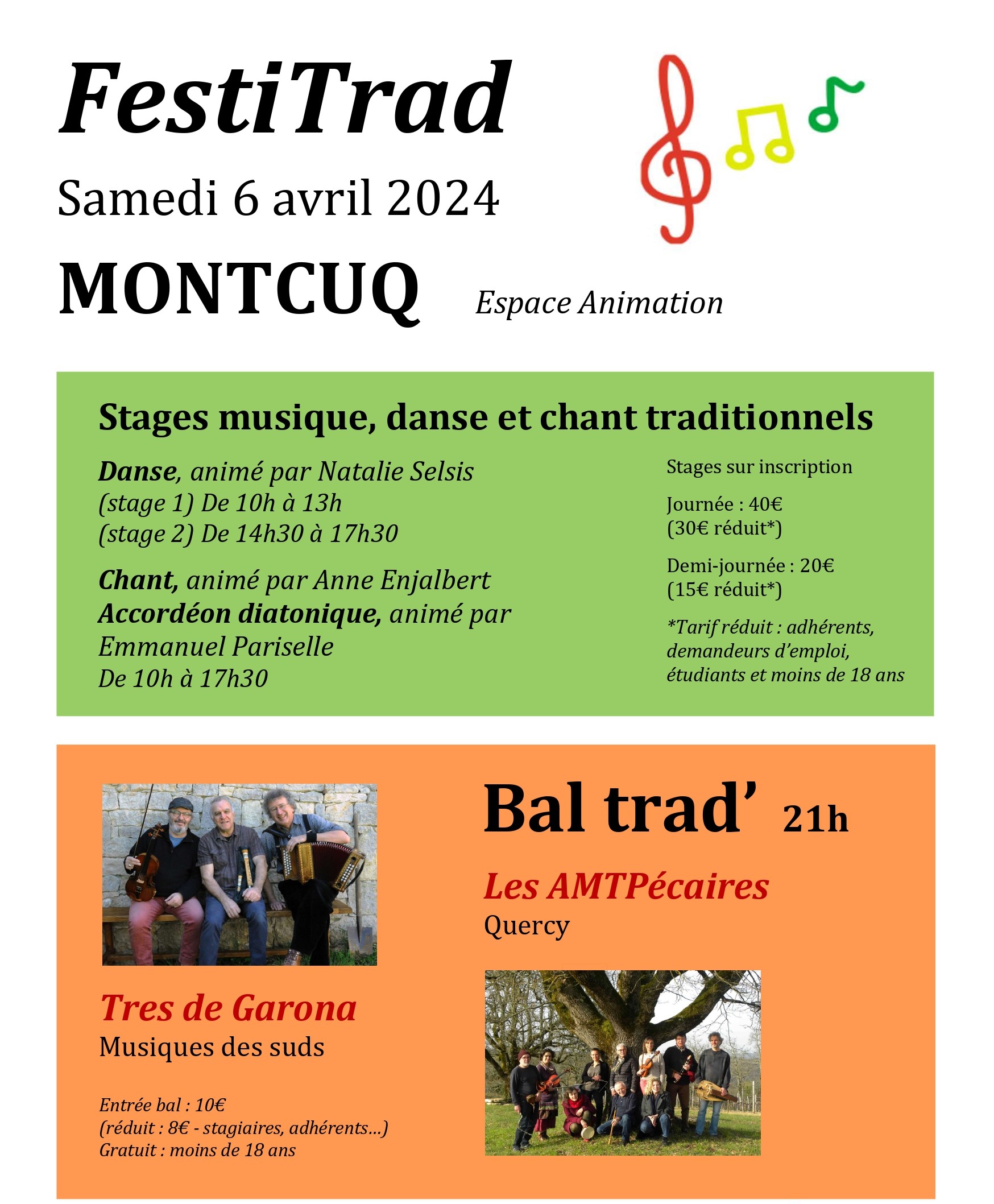 Stages danse, musique et chant / Bal trad’ null France null null null null