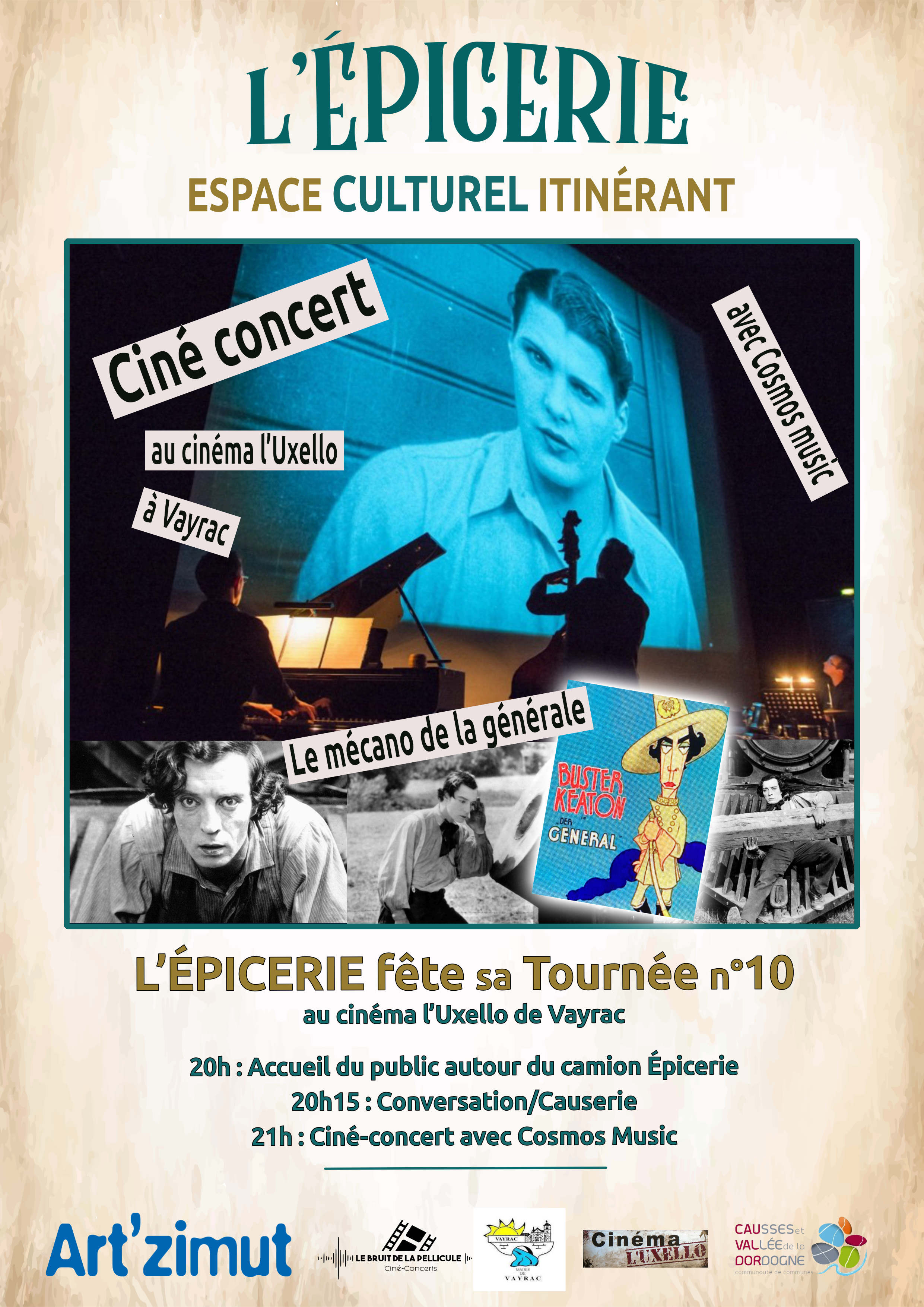 Figeac : L'Epicerie Culturelle - Ciné-concert avec Cosmos Music