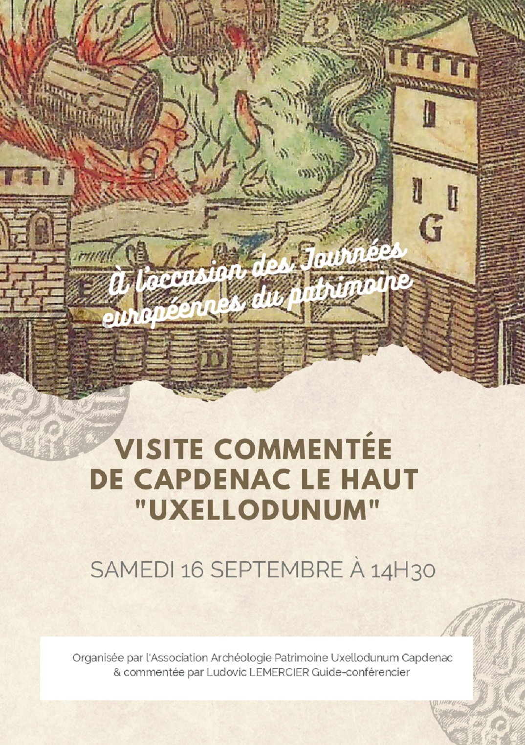 Journées européennes du patrimoine Visite guidée de Capdenac-le-Haut  France Occitanie Lot Capdenac 46100