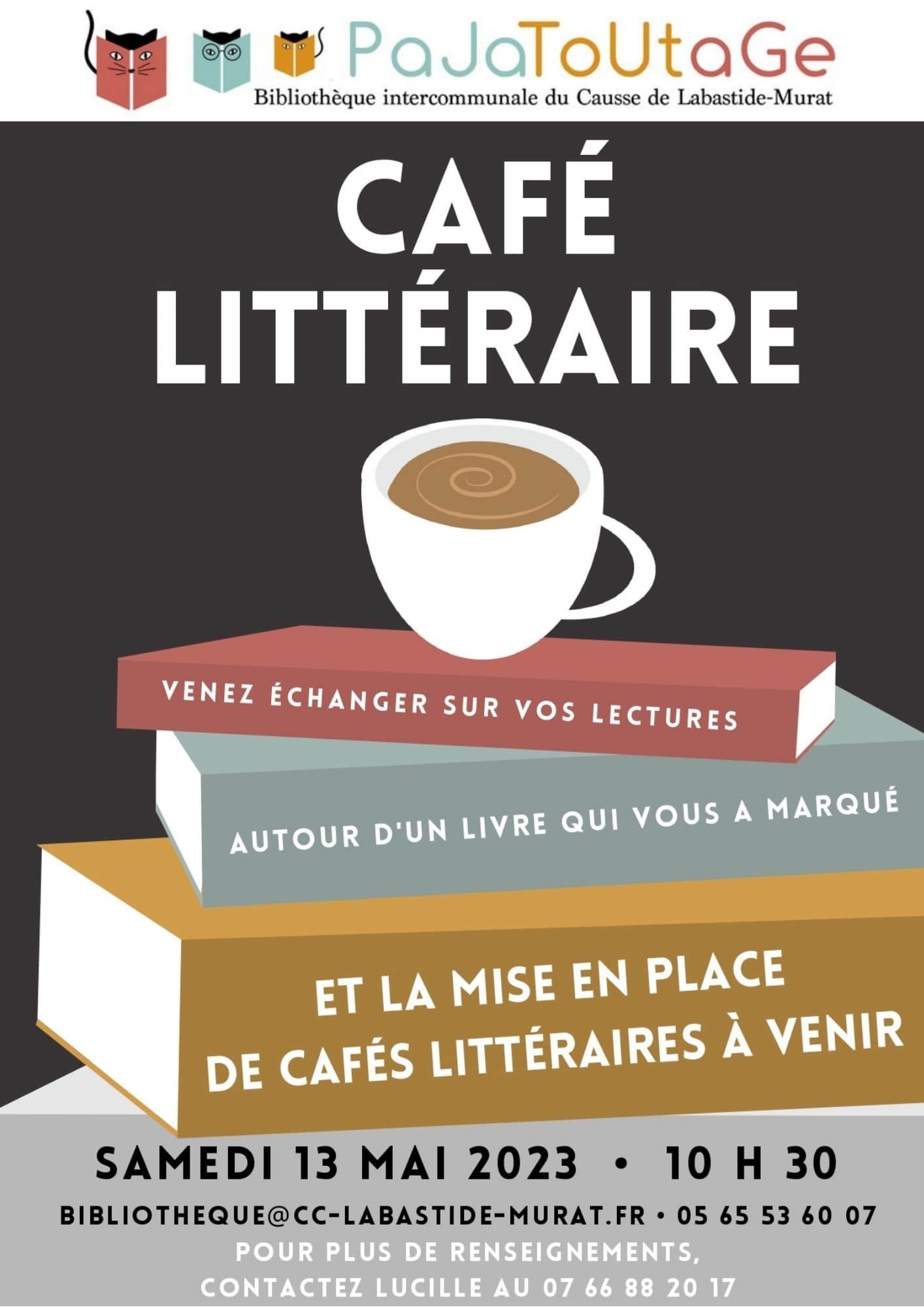 Café littéraire  France Occitanie Lot Cœur de Causse 46240