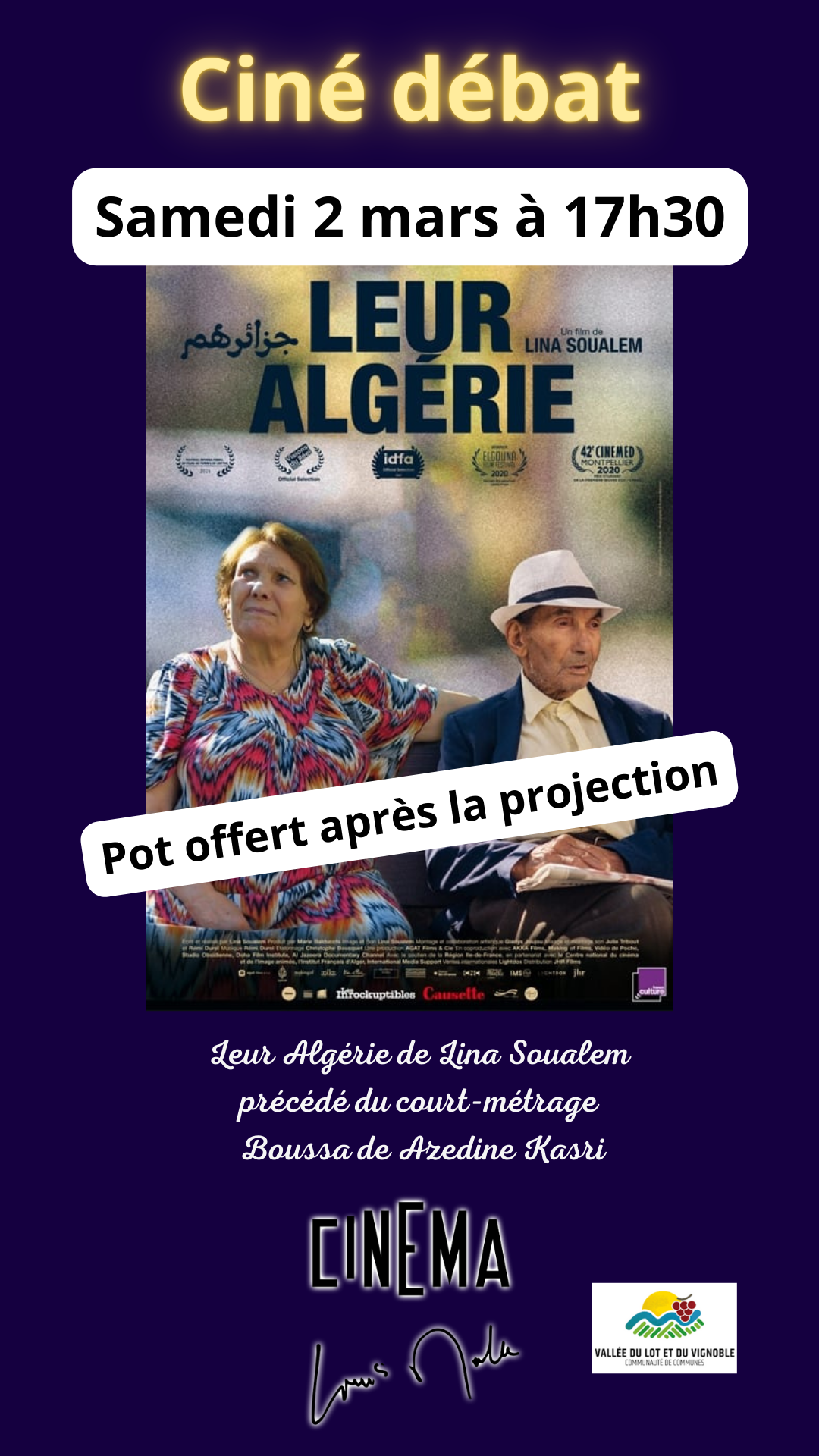 Ciné-débat à Prayssac : "Leur Algérie"  France Occitanie Lot Prayssac 46220