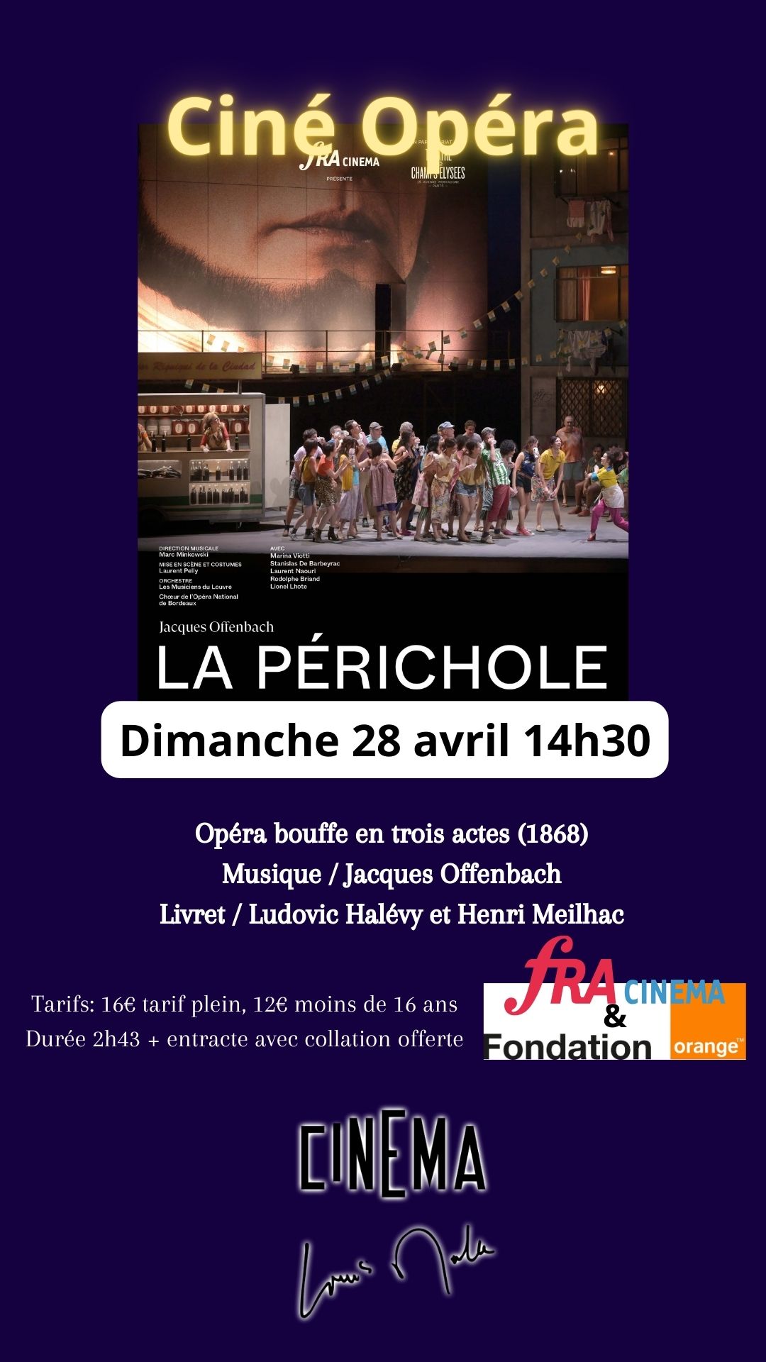 Ciné-opéra  "La Périchole"  France Occitanie Lot Prayssac 46220