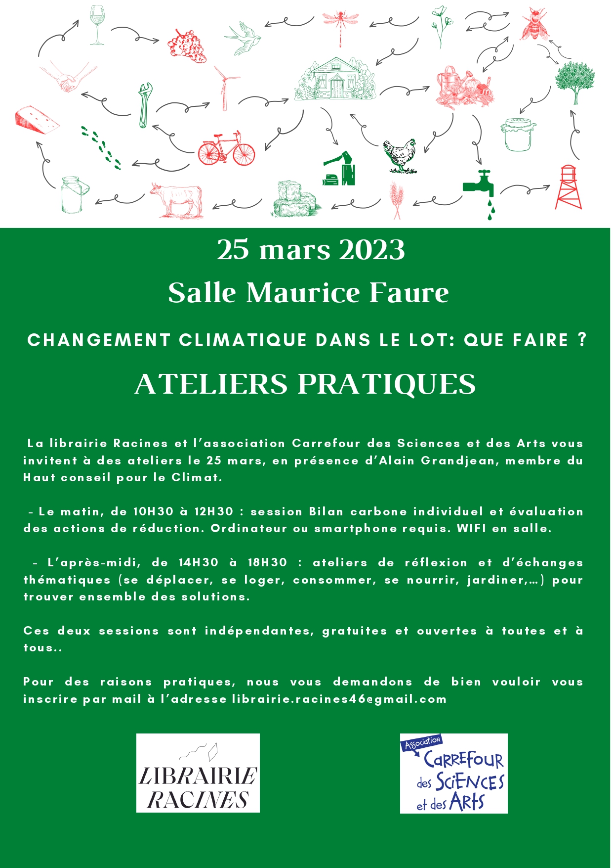 Ateliers pratiques : changement climatique dans le lot : que faire ?  France Occitanie Lot Prayssac 46220