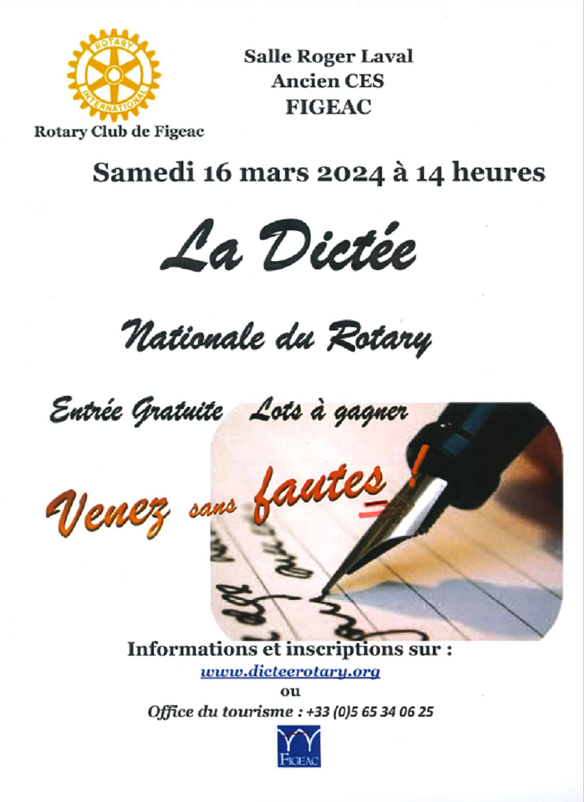 Dictée du Rotary à Figeac  France Occitanie Lot Figeac 46100