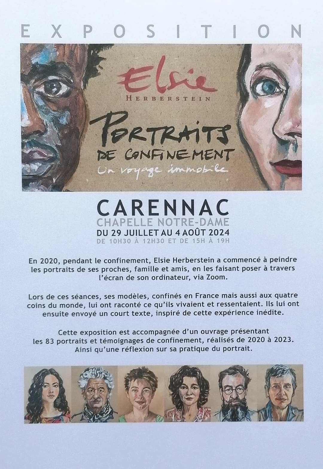 Exposition  "Portraits de confirnement"