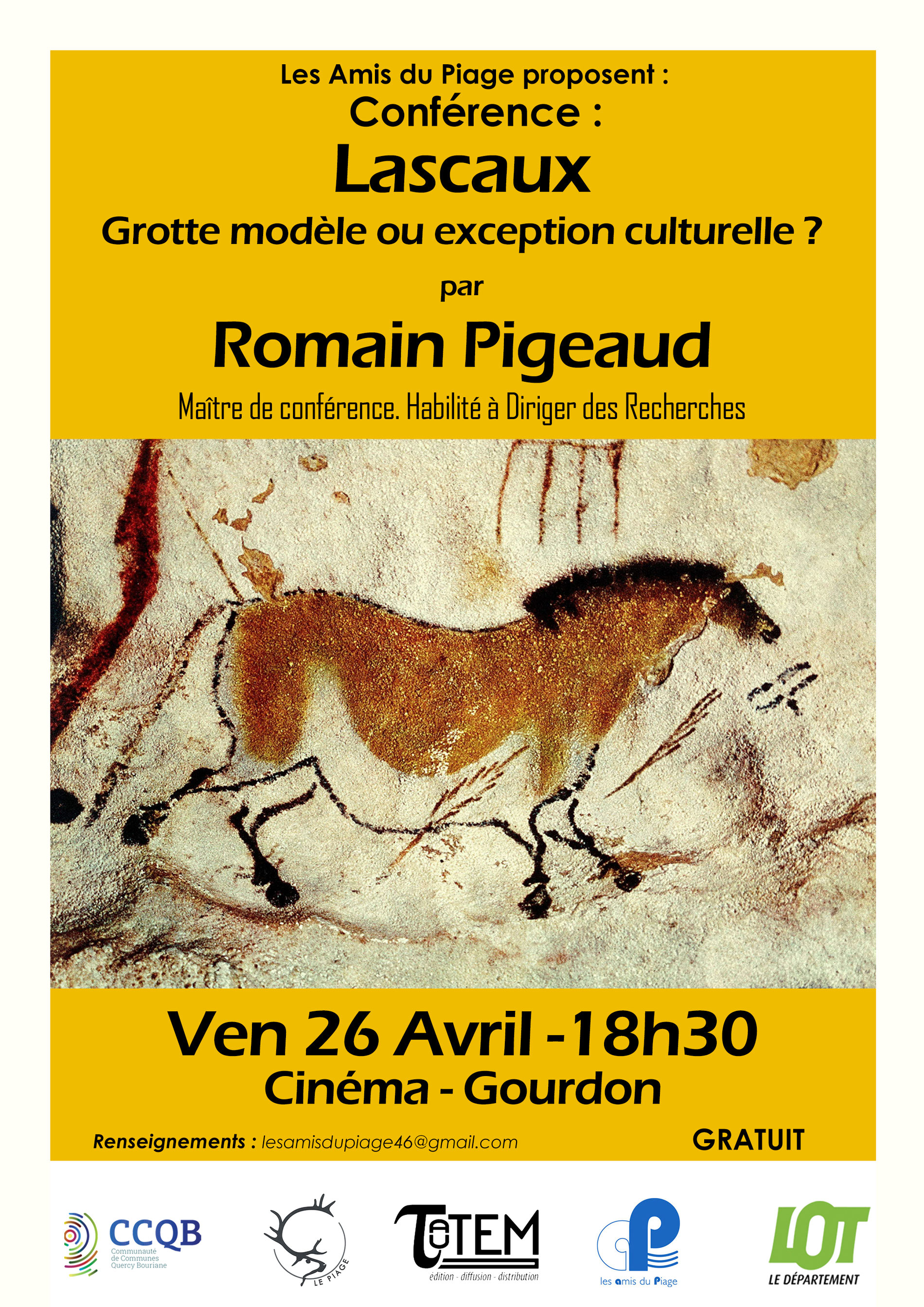 Conférence "Lascaux, grotte modèle ou exception culturelle ?" null France null null null null
