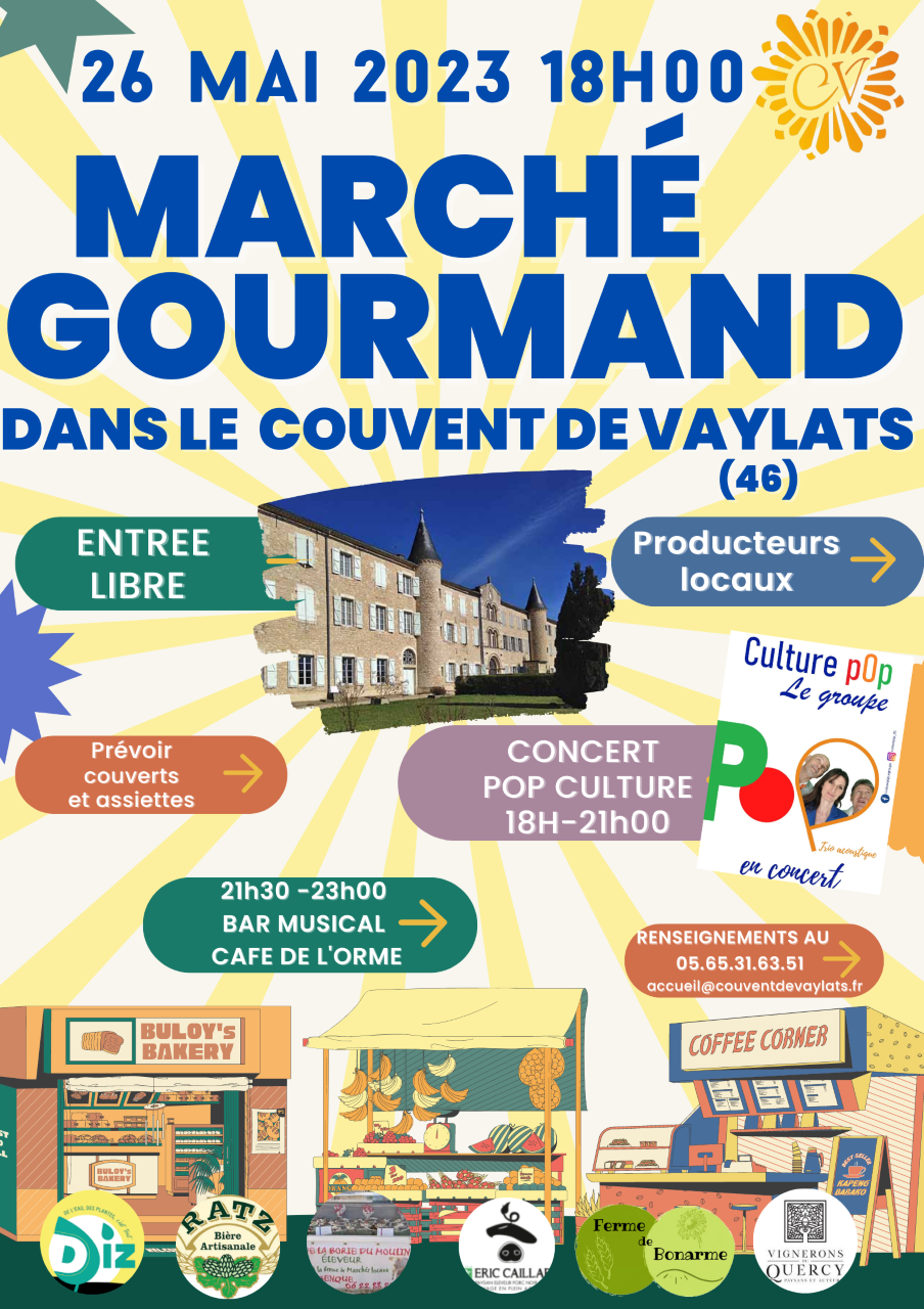 Marché gourmand dans le couvent de Vaylats  France Occitanie Lot Vaylats 46230