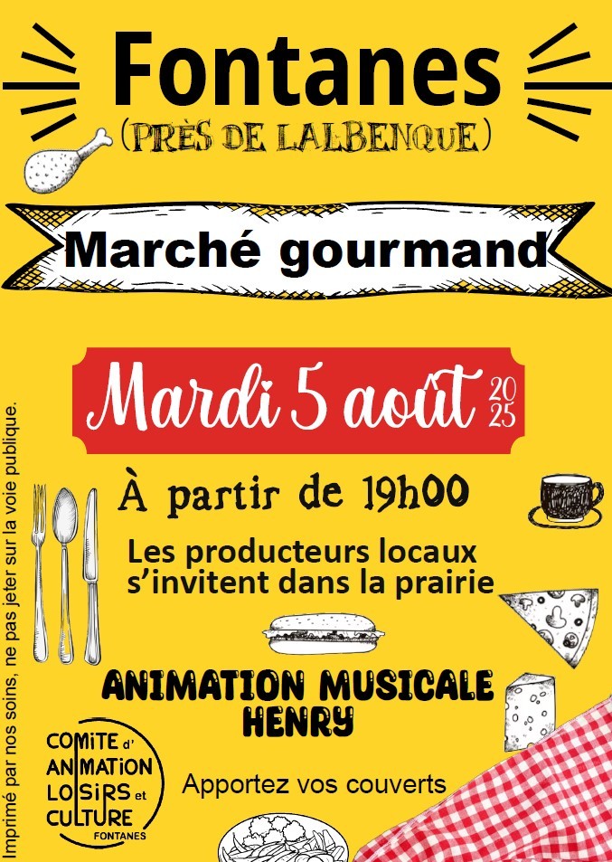 Marché gourmand à Fontanes