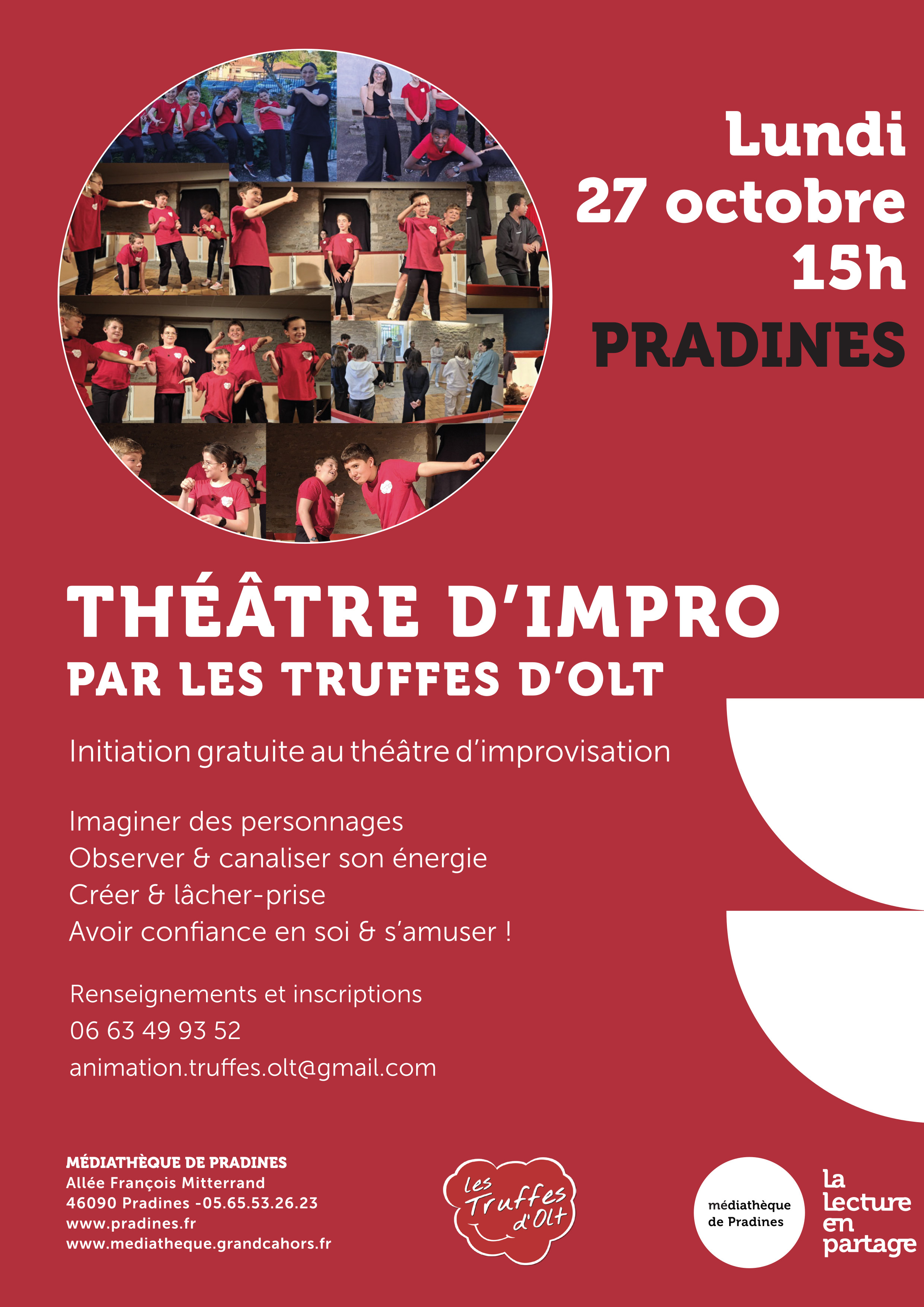 Théâtre d'impro à la médiathèque de Pradines