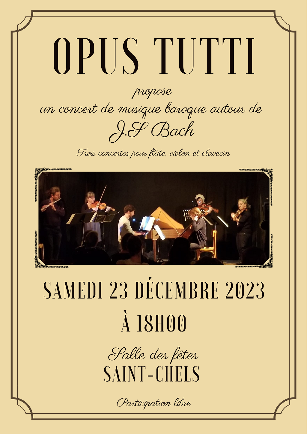 Concert de Noël, musique baroque de J S Bach à Saint-Chels null France null null null null
