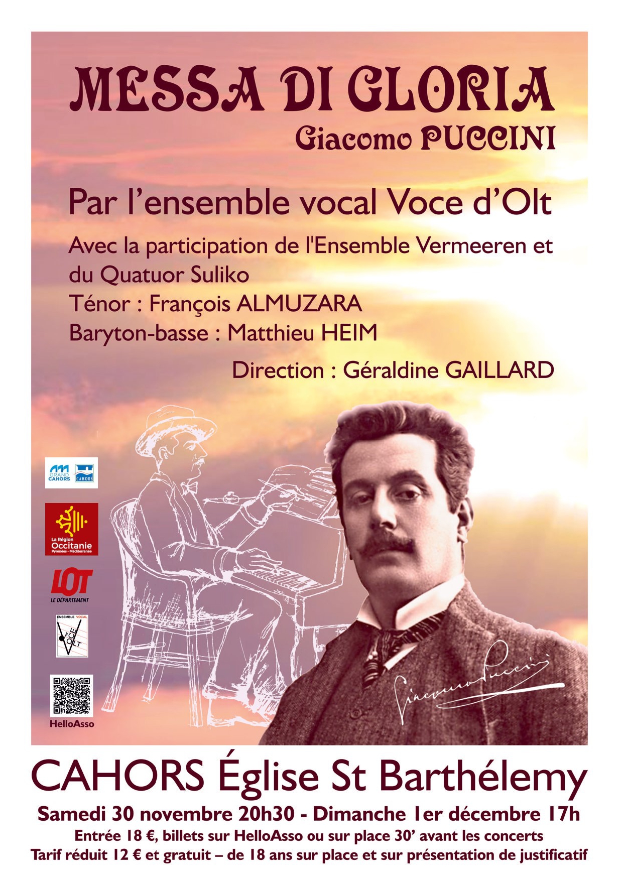 Concert de musique classique: La Messa di Gloria de Puccini