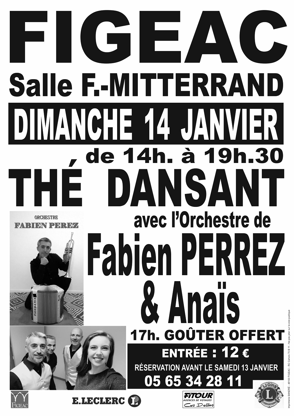 Figeac : Thé Dansant avec l'Orchestre Fabien Perrez et Anaïs