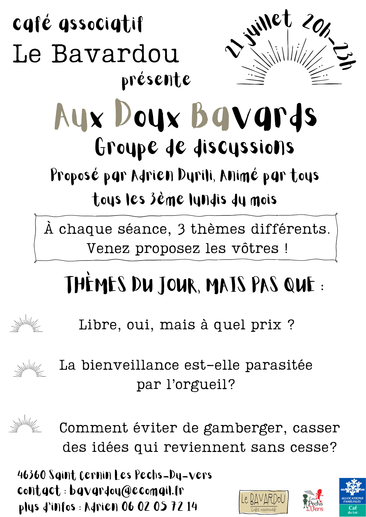 Figeac : Aux Doux Bavards, groupe de discussion