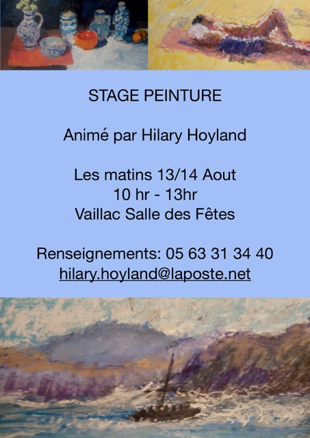 Figeac : Atelier de peinture avec l'artiste professionnelle Hilary Hoyland