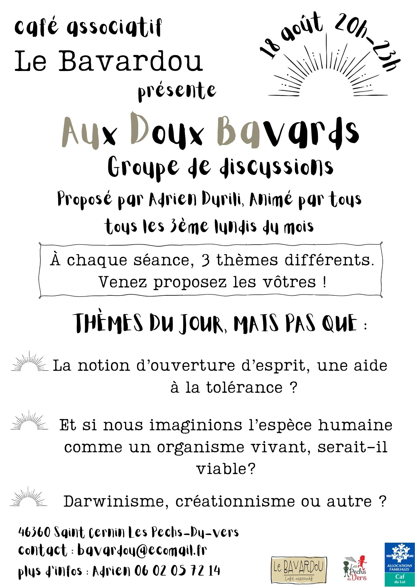 Figeac : Aux Doux Bavards, groupe de discussion
