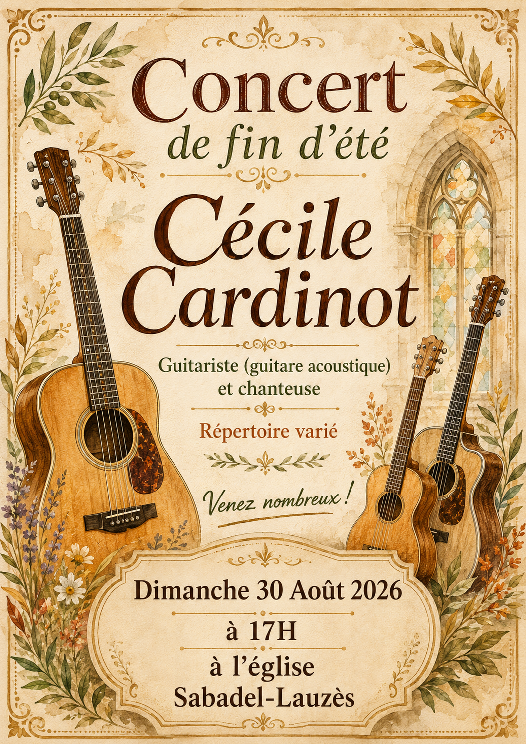 Figeac : Concert de fin d'été : Cécile CARDINOT