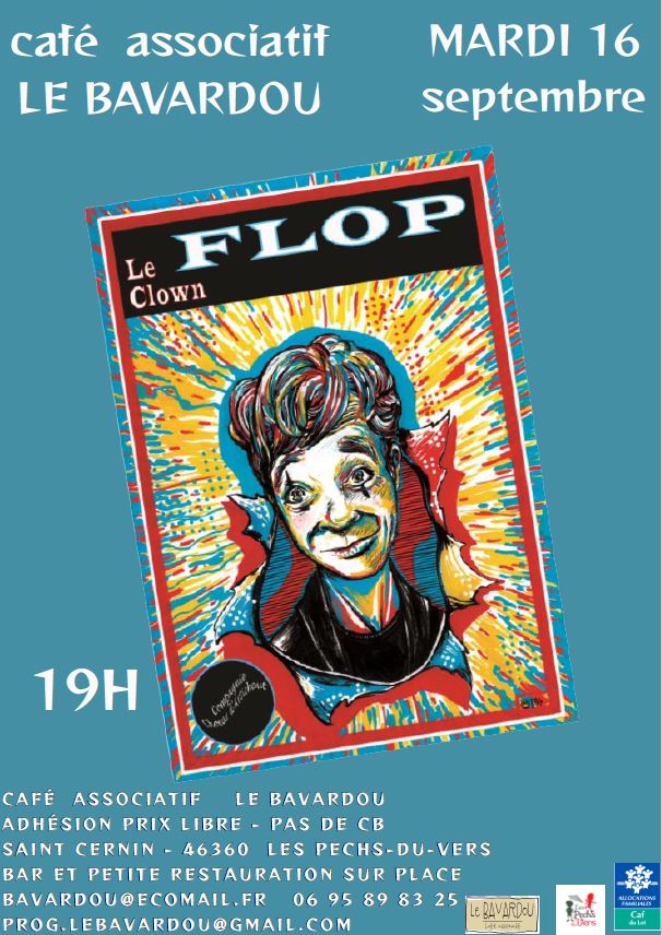 Figeac : Spectacle au Bavardou : Flop le Clown