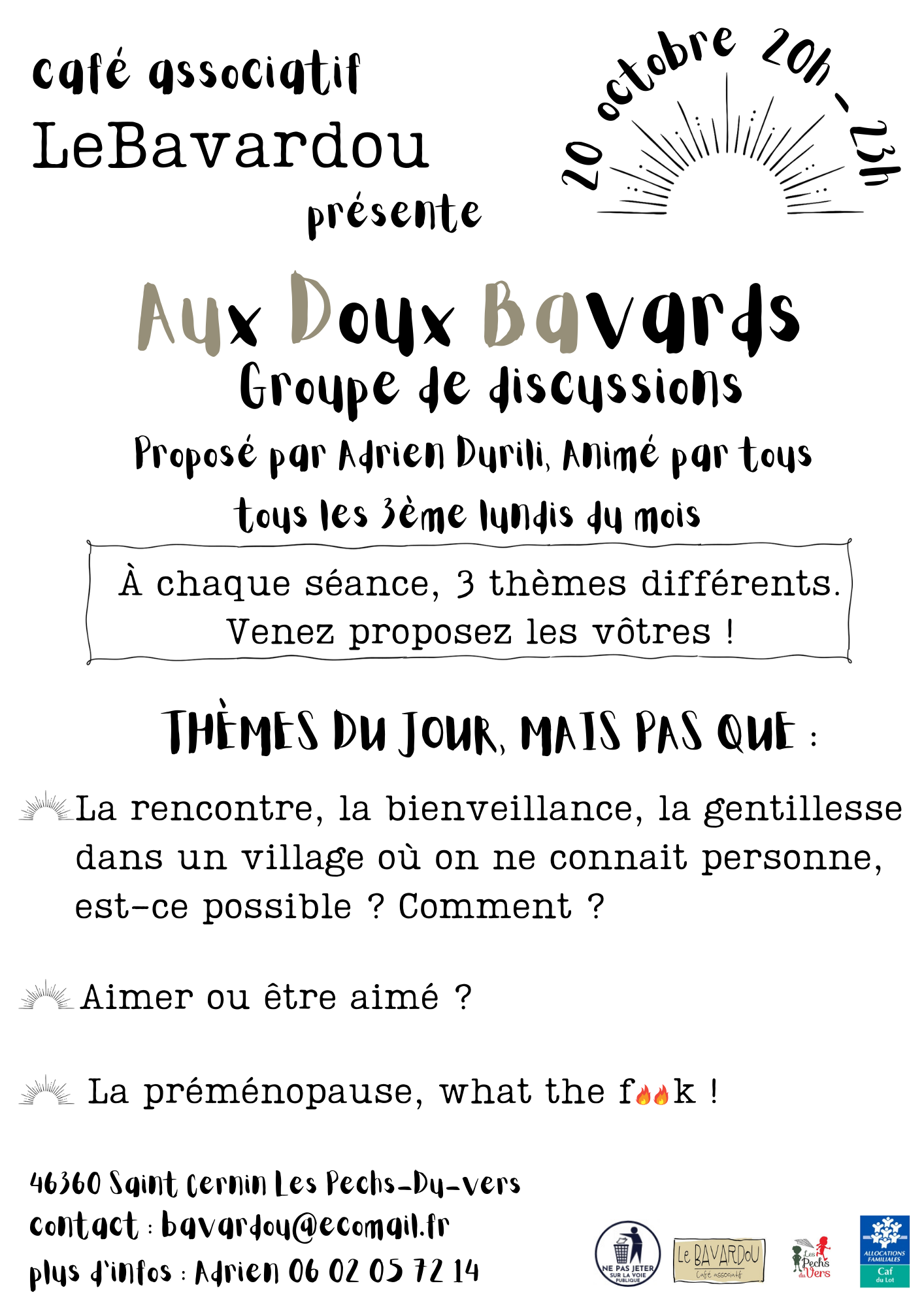 Figeac : Aux Doux Bavards, groupe de discussion