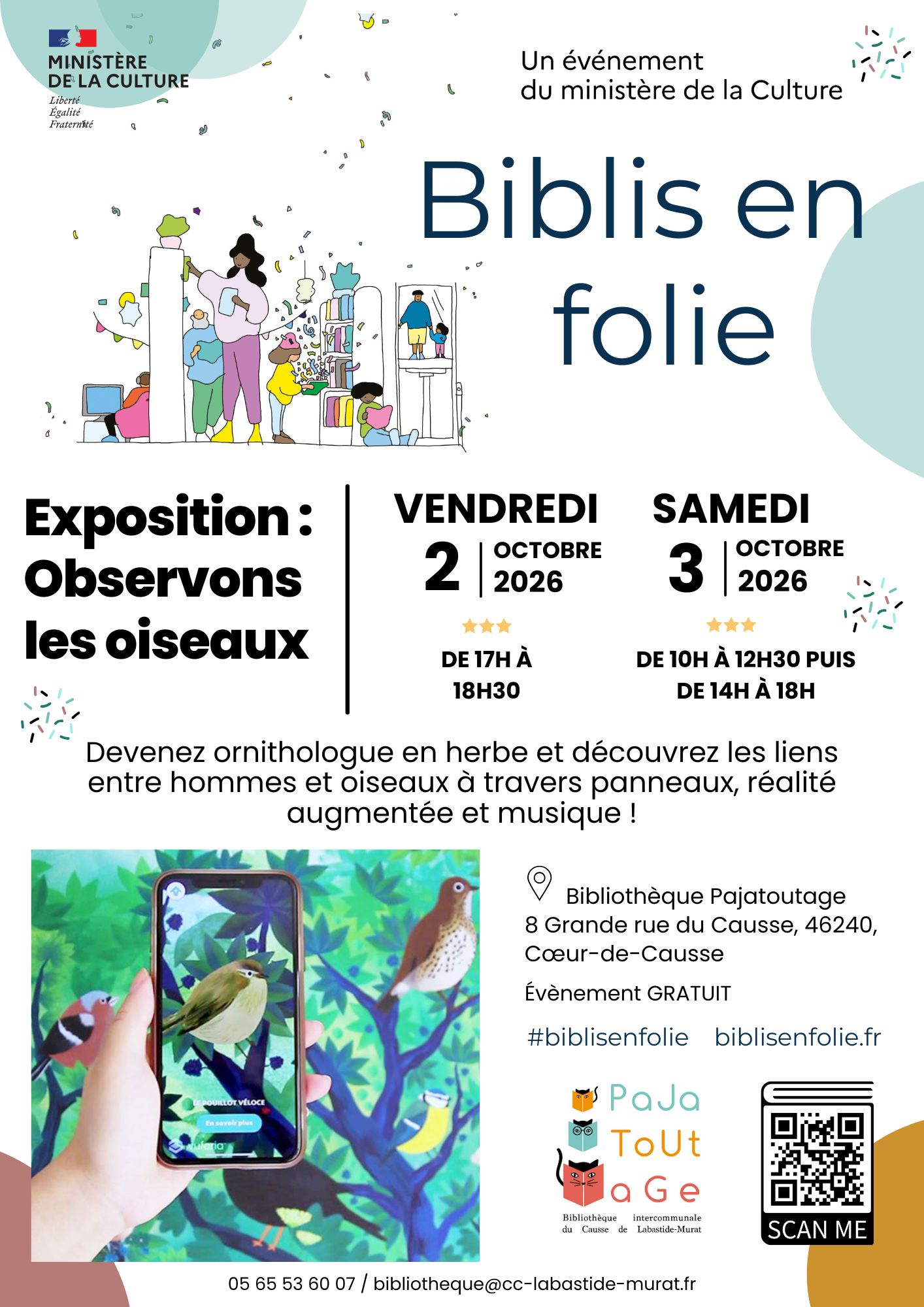 Figeac : Biblis en folie : Expo à la bibliothèque Pajatoutage