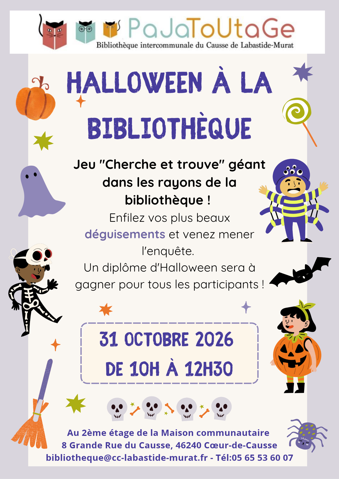 Figeac : Halloween à la bibliothèque Pajatoutage